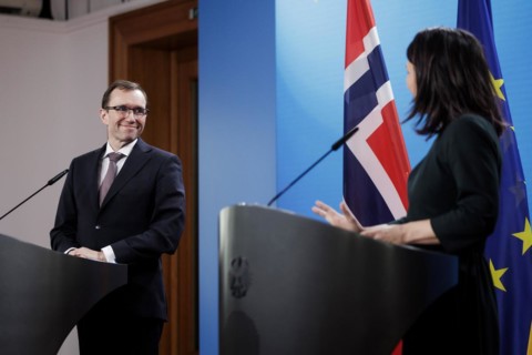 Espen Barth Eide, Minister of Foreign Affairs of the Kingdom of Norway, and Annalena Bärbock