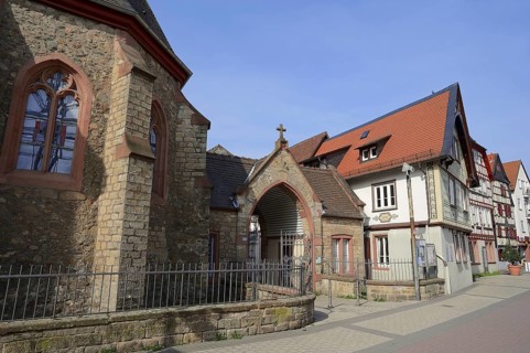 St Joseph's Hospital Church and House, Bensheim, Hessische Bergstrasse, Hesse, Germany, Europe