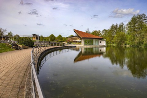 Spa gardens in Bad Staffelstein, Bavaria, Germany, Europe