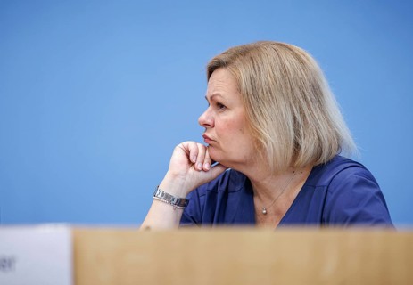 Nancy Faeser, Federal Minister of the Interior and Home Affairs, recorded during the Federal Press