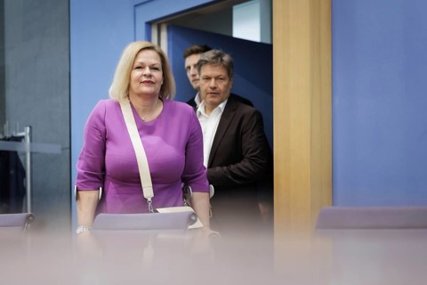 Nancy Faeser (SPD), Federal Minister of the Interior and Home Affairs, and Robert Habeck (Alliance