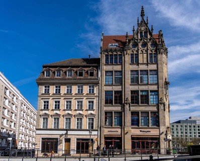 Historic architecture on Kupfergraben in Berlin Mitte, Germany, Europe
