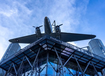 Sultana bomber on the roof of the Museum of Technology, Berlin, Germany, Europe