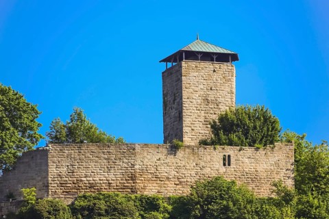 Hohenbeilstein Castle, hilltop castle, Beilstein, Heilbronn district, Baden-Württemberg, Germany,