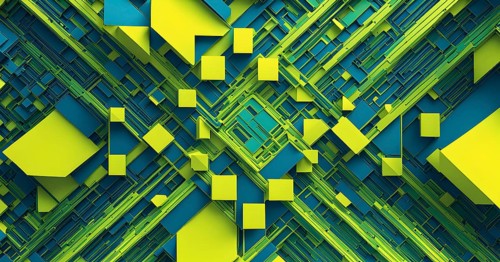 Abstract wallpaper illustration, symbol for artificial intelligence, lines, dots and pattern,