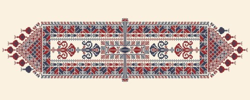 Tatreez, decorative Palestinian embroidery symbol