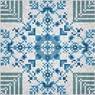 Mosaic tiles background, seamless vector pattern