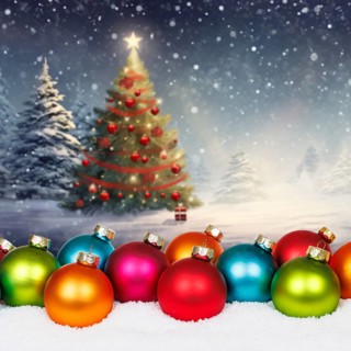 Christmas decoration with Christmas tree Christmas card square and text free space Copyspace Winter