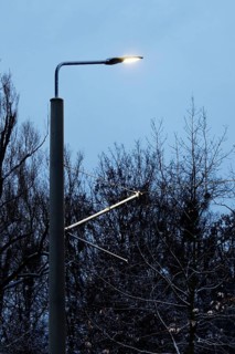 Street lighting, late autumn, Germany, Europe