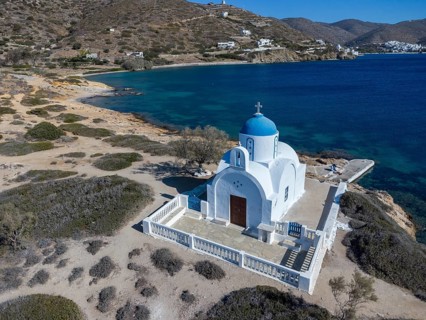 Chapel of St Panteleimon, Katapola, Amorgos, Cyclades, Greece, Europe