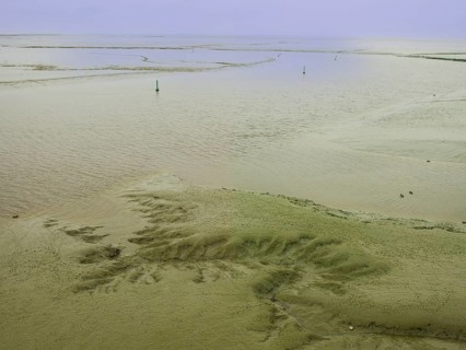 Low tide, mudflats, Dollart, Nieuwe Statenzijl, Netherlands