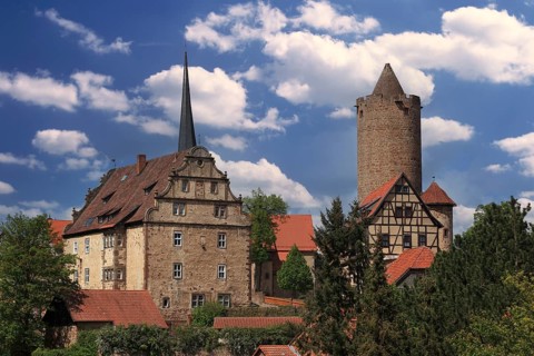 Hinterburg and Hinterturm, Schlitz, small town in the east of the Vogelsberg district in central