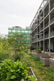 Modern architecture, co-operative, housing co-operative, Erlenmatt, Basel, Canton of Basel-Stadt,