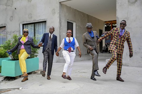Sapeurs, members of the Société des Ambianceurs et des Personnes élégantes (SAPE), society of