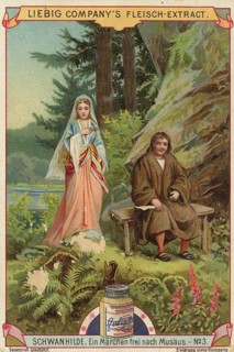 Picture series Schwanhilde, a fairy tale freely adapted from Musäus, Liebig picture, digitally