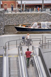 New bicycle car park at Amsterdam Central Station, Stationsplein, space for around 7000 bicycles,