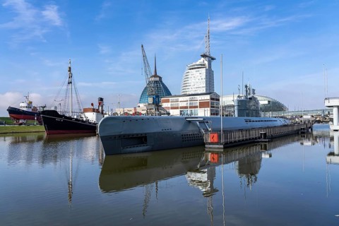 Submarine, Wilhelm Baür, Museum of Technology, Old Harbour, harbour basin, harbour district, Sail