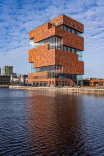 The MAS, Museum aan de Stroom, Museum am Strom, Bonapartdok, harbour basin, old harbour district,