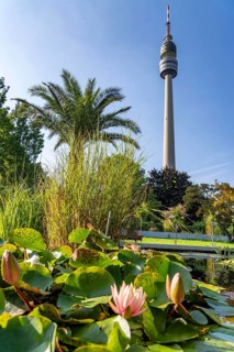 Westfalenpark, with 70 hectares, one of the largest inner-city parks in Europe, water plant basin,