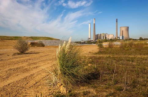 Dinslaken, Voerde, North Rhine-Westphalia, Germany, Emscher estuary into the Rhine. Construction