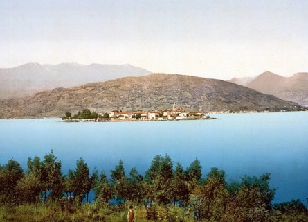 Isola Pescatori, Lago Maggiore, Italy, Lake Maggiore, Italy, Historical, digitally restored
