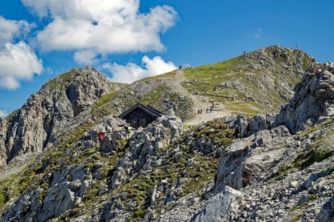 View of the Hafelekar of the Innsbruck North Chain of the Alps, Alpine landscape, Innsbruck, Tyrol,