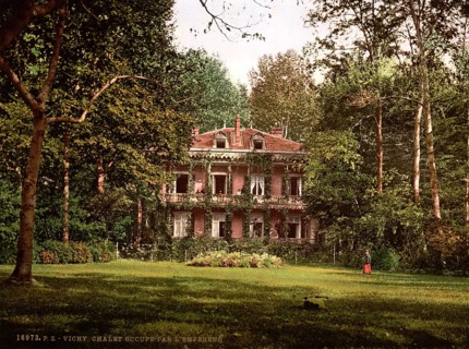 The cottage that the Emperor lived in, Vichy, Auvergne-Rhône-Alpes, France, ca 1890, Historical,
