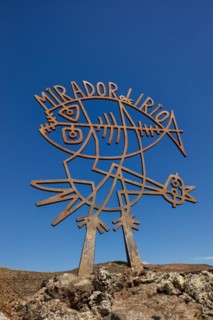 Sculpture Bird and fish by the artist César Manrique, Mirador del Río viewpoint designed by the