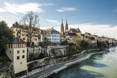 Old Town Grossbasel and Basel Minster, Basel, Canton of Basel-Stadt, Switzerland, Europe