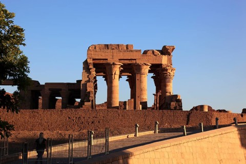 Kom Ombo Temple, part of the temple complex on the Nile, Africa, Upper Egypt, Egypt, Africa