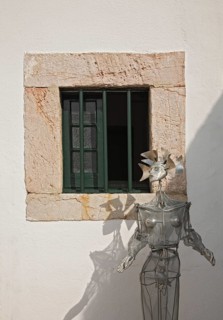 Exhibition of metal sculptures in the castle Forte Ponta da Bandeira, Lagos, Algarve, Portugal