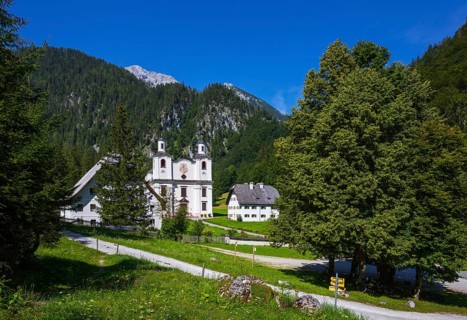 Maria Kirchental pilgrimage church, Loferer Steinberge, Sankt Martin bei Lofer, Pinzgau, Salzburg