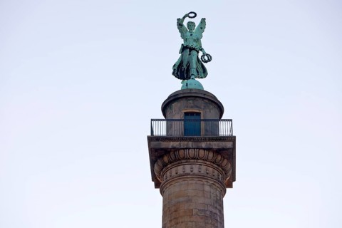 Waterloo Column with Victoria, Victory Column commemorating the Battle of Waterloo, Waterlooplatz,