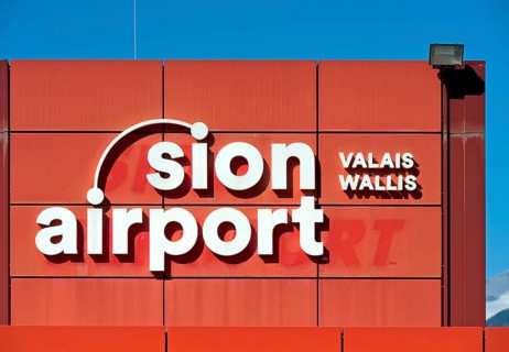 Sion Airport, Sion, Sion, Valais, Switzerland, Europe