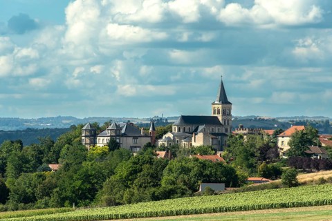 Augnat village in the Limagne plain, Puy de Dome, Auvergne-Rhone-Alpes, France, Europe