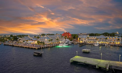 Evening atmosphere at the harbour Key West Florida USA