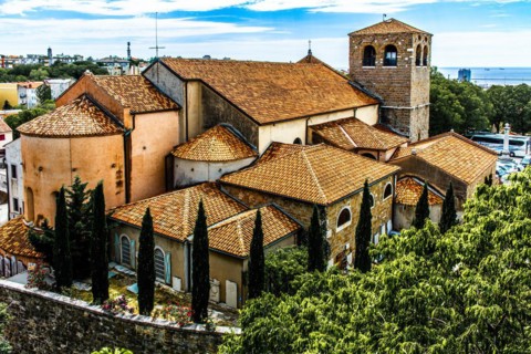 Cathedral of San Giusto, Colle di San Giusto, Trieste, harbour town on the Adriatic, Friuli, Italy,