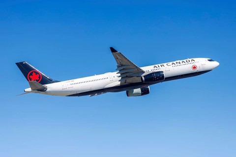 An Air Canada Airbus A330-300 aircraft with the registration C-GFAF at the airport in Frankfurt,