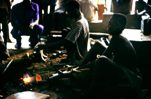Forge in the village of Roten, Northern Province, Sierra Leone, Africa 1978, Africa
