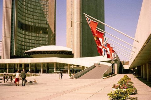 City Hall oder New City Hall, Gebäude der Stadtverwaltung, Toronto, Ontario, Kanada, Foto 1967