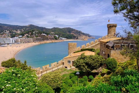 Torre d'en Joanàs, city wall, Tossa de Mar, Costa Brava, Catalonia, Spain, Europe
