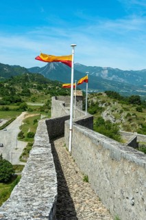 Sisteron. Upper rampart, 13th century walkway of the Citadel, Alpes-de-Haute-Provence.