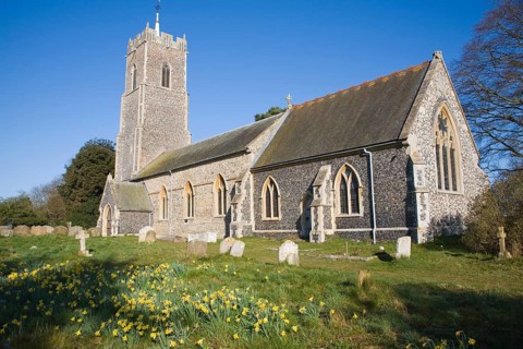 Parish church of Saint John the Baptist, Campsea Ashe, Suffolk, England, UK