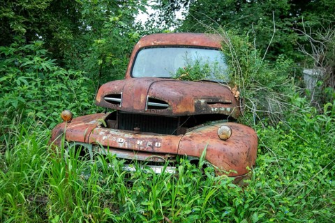 Corder, Missouri, Lorenz Service and Salvage, a junk yard for vintage and antique cars