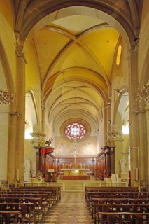 Interior view of the baroque church, Sainte-Marie-de-la-Seds, Ste, Toulon, Var, Provence, France,