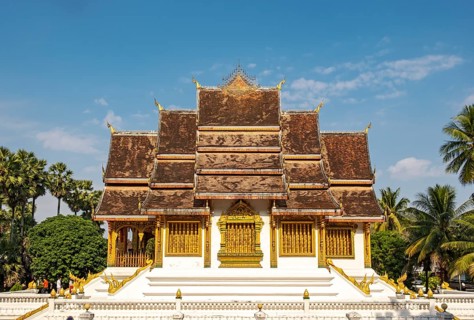Haw Phra Bang pavilion, Royal Palace, Luang Prabang, Laos, Asia