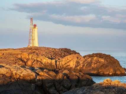 Lighthouse at Stokksnes, east of Höfn, East Fjords, Iceland, Europe