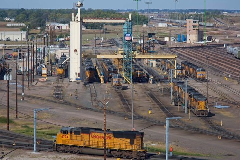 North Platte, Nebraska - The sand tower at Union Pacific Railroad's Bailey Yard, the largest rail