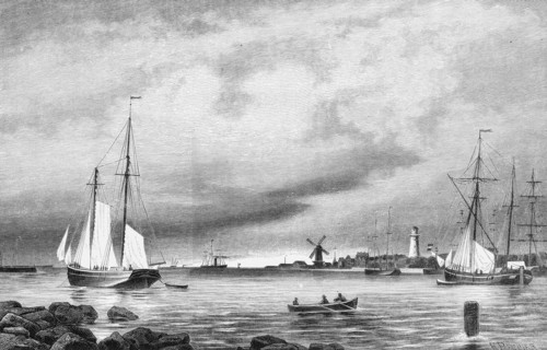 Town view of Baltiysk or Pillau, Kaliningrad oblast, Vistula Lagoon, Baltic Sea, Russia,