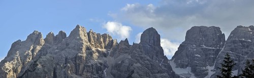 The mountain Monte Cristallo in the Dolomites, Italy, Europe